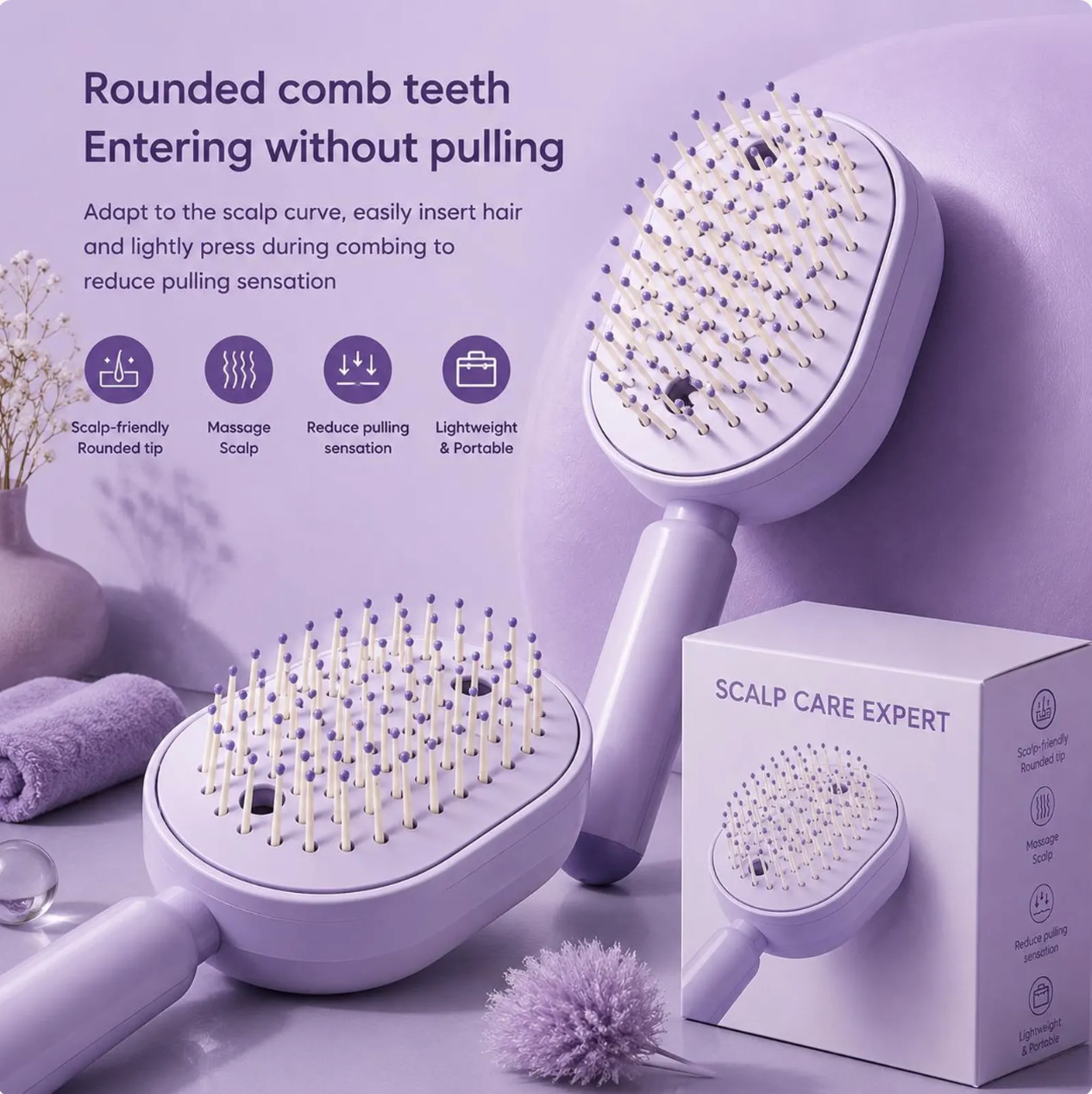 Electric Spray Air Cushions Massage Comb 3-in-1