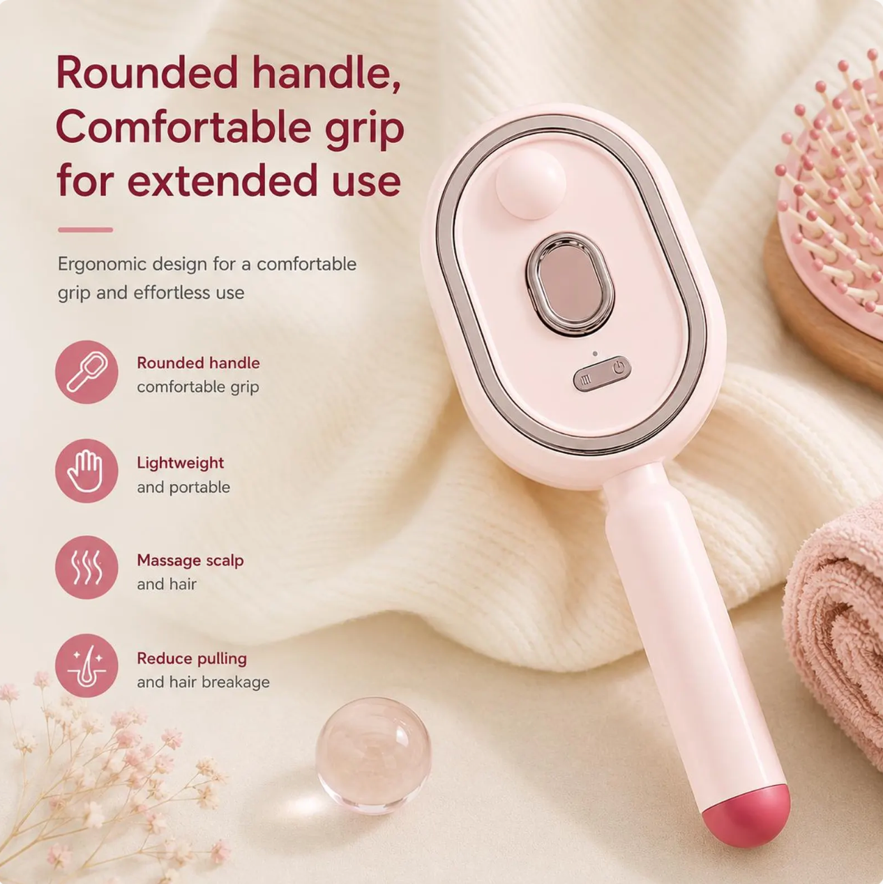 Electric Spray Air Cushions Massage Comb 3-in-1