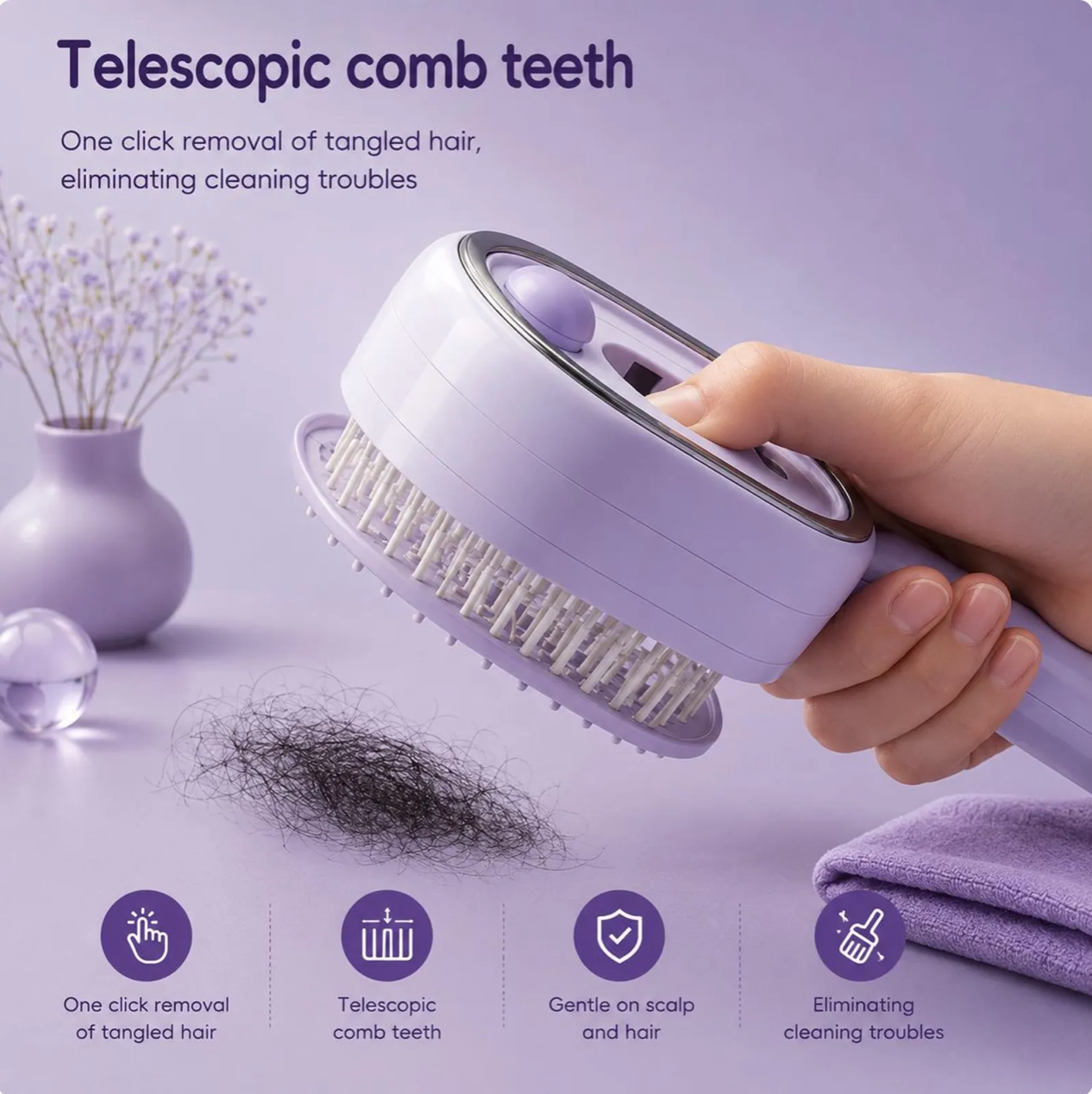 Electric Spray Air Cushions Massage Comb 3-in-1